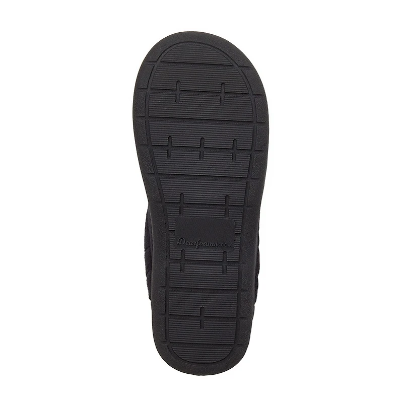 Dearfoams Darcy Velour Scuff Womens Memory Foam Clog Slippers