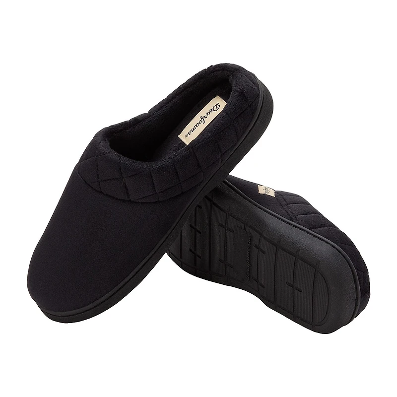 Dearfoams Darcy Velour Scuff Womens Memory Foam Clog Slippers