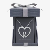 Grown Gorgeous (F, Vs2) Womens 1/2 CT. T.W. Lab White Diamond 14K Gold Heart 18 Inch Pendant Necklace
