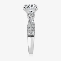 I, Si2 Womens 2 1/4 CT. T.W. Lab Grown White Diamond 10K Gold Round Side Stone Bypass  Engagement Ring