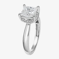 Womens 2 1/7 Ct. T.W. Lab Grown White Diamond 14K Gold Halo Engagement Ring
