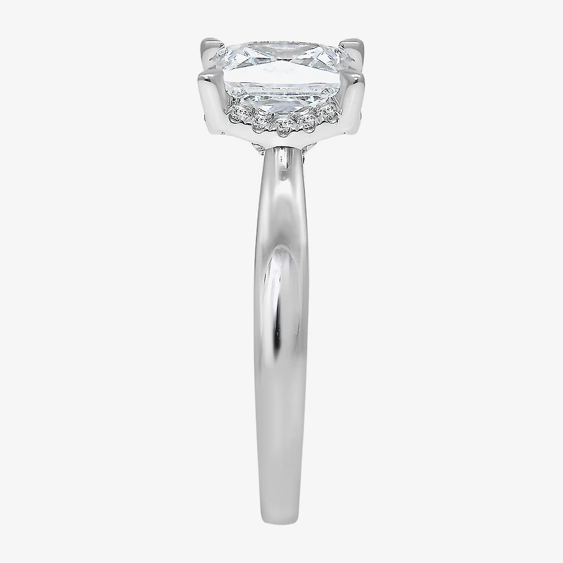Womens 2 1/7 Ct. T.W. Lab Grown White Diamond 14K Gold Halo Engagement Ring