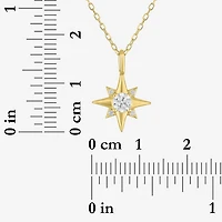 Yes, Please! Womens Lab Created White Sapphire 14K Gold Over Silver Star 2-pc. Jewelry Set