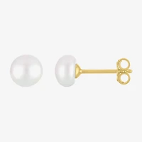 Yes, Please! Womens White Cultured Freshwater Pearl Sterling Silver Round 2-pc. Jewelry Set