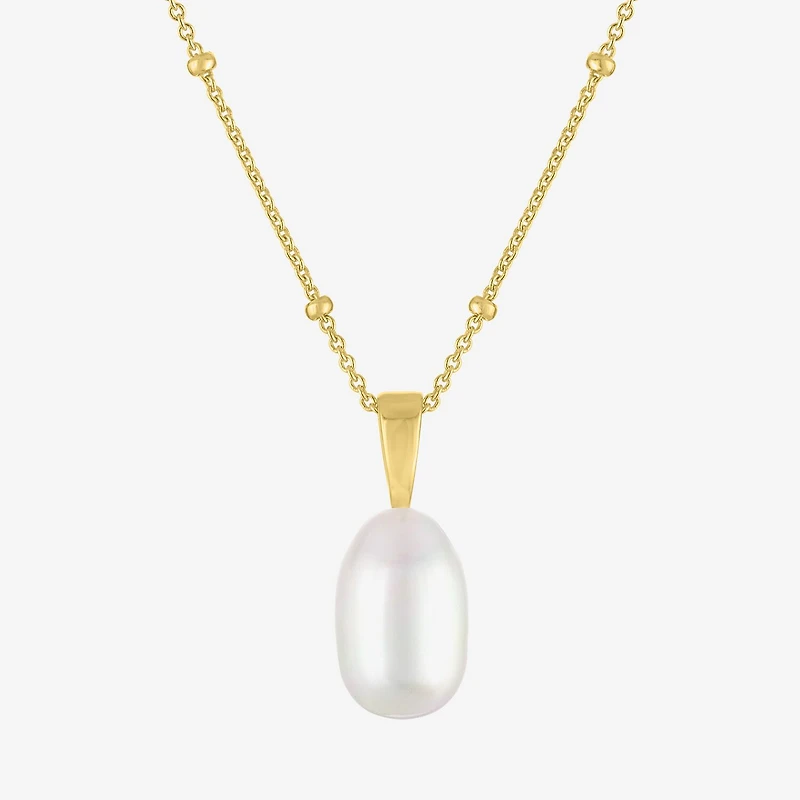 Yes, Please! Womens White Cultured Freshwater Pearl Sterling Silver Round 2-pc. Jewelry Set