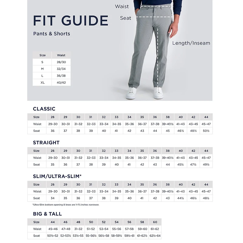 Haggar Sport Performance Nylon 5-Pocket Mens Straight Fit Flat Front Pant