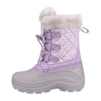 Totes Big Kid Girls Jenna Waterproof Insulated Flat Heel Winter Boots