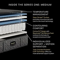 Beautyrest Black Series One 13" Hybrid Medium Tight Top - Mattress Only