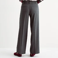 Liz Claiborne Audra Womens Tall Wide Leg Mid Rise Trouser