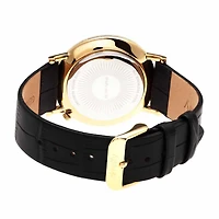 Armitron® Mens Gold-Tone Black Dial Diamond-Accent Watch