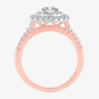Signature By Modern Bride (H-I / Si1-Si2) Womens 1 1/2 CT. T.W. Lab Grown White Diamond 10K or 14K Gold Pear Halo Bridal Set