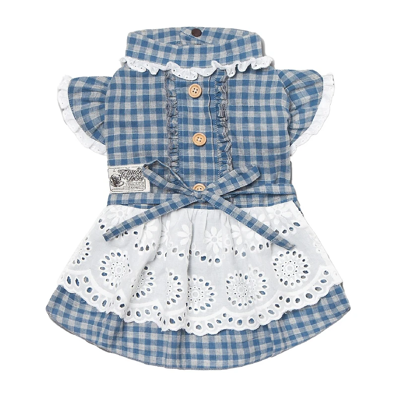 Touchdog I Love Poochi' Classical Fashion Plaid Dog Dress