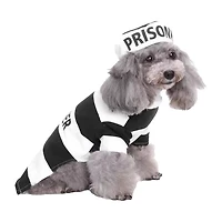 Pet Life Striped Retro Inmate Prisoner Uniform Dog Costume