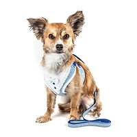 Pet Life Luxe 'Spawling' 2-In-1 Mesh Reversed Adjustable-Leash W/ Fashion Bowtie Dog Harness