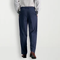 Haggar JMH Sharkskin Mens Stretch Fabric Classic Fit Windowpane Flat Front Suit Pant