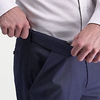 Haggar JMH Sharkskin Mens Stretch Fabric Classic Fit Windowpane Flat Front Suit Pant