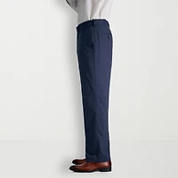Haggar JMH Sharkskin Mens Stretch Fabric Classic Fit Windowpane Flat Front Suit Pant