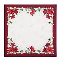 Elrene Home Fashions Poinsettia Garlands Engineered 4-pc. Napkins