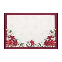 Threadmade Poinsettia Garlands Engineered 4-pc. Placemat