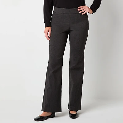 Liz Claiborne Lisa Womens Tall Flare Mid Rise Pull-On Pant