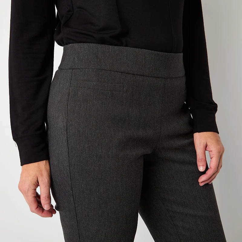 Liz Claiborne Lisa Womens Tall Flare Mid Rise Pull-On Pant
