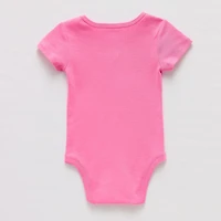 Okie Dokie Baby Girls Round Neck Short Sleeve Rib Bodysuit