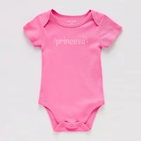 Okie Dokie Baby Girls Round Neck Short Sleeve Rib Bodysuit