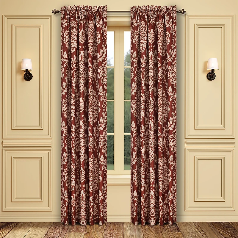 Royal Court Lazia Rod Pocket Room Darkening Set of 2 Curtain Panel