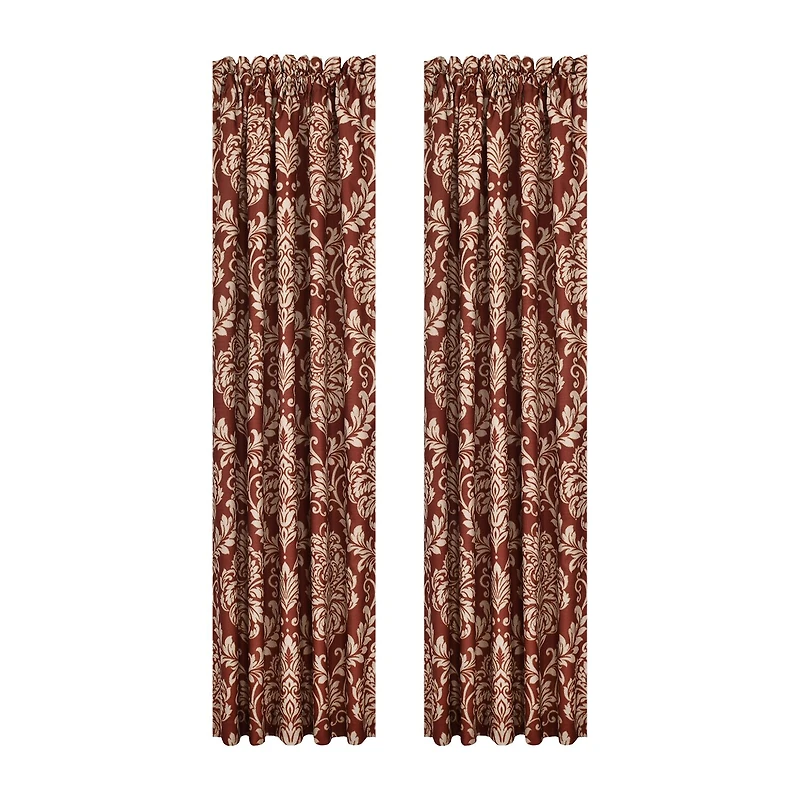 Royal Court Lazia Rod Pocket Room Darkening Set of 2 Curtain Panel