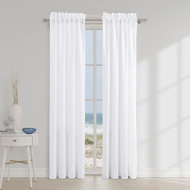 Queen Street Blue Haven Rod Pocket Room Darkening Set of 2 Curtain Panel