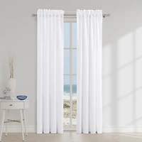Queen Street Blue Haven Rod Pocket Room Darkening Set of 2 Curtain Panel