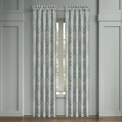 Royal Court Tranquilty Rod Pocket Room Darkening Set of 2 Curtain Panel