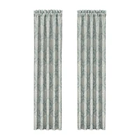Royal Court Tranquilty Rod Pocket Room Darkening Set of 2 Curtain Panel
