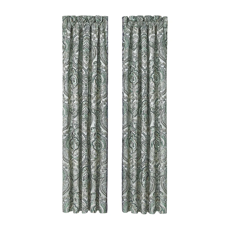 Queen Street Nicole Rod Pocket Room Darkening Set of 2 Curtain Panel