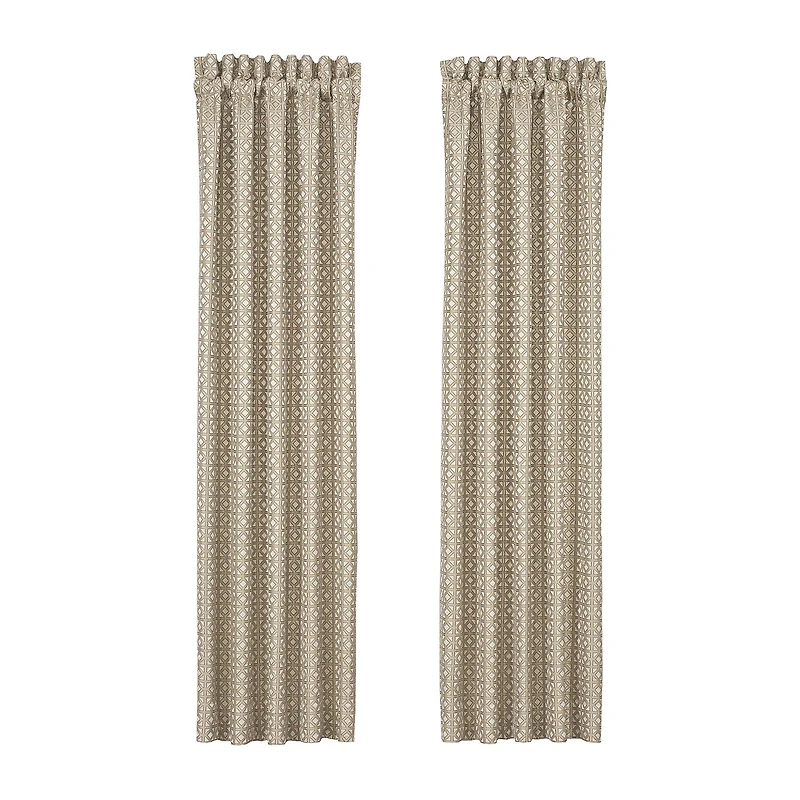 Queen Street Avelyn Rod Pocket Room Darkening Set of 2 Curtain Panel