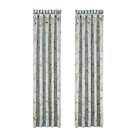 Queen Street Paris Rod Pocket Room Darkening Set of 2 Curtain Panel