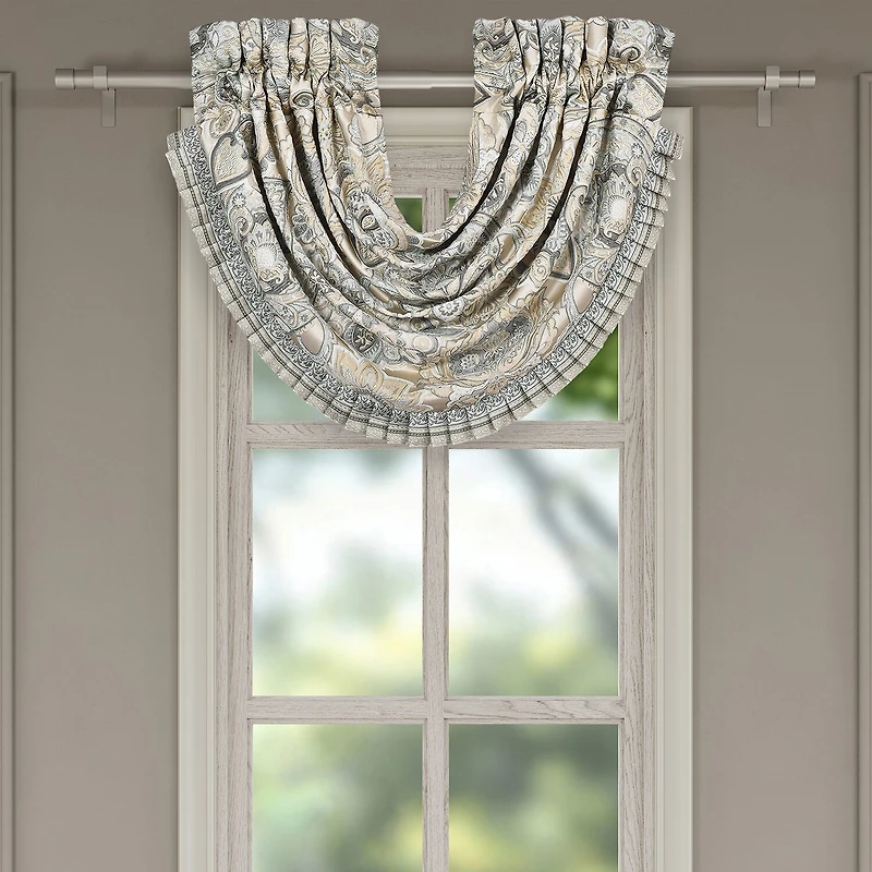 Queen Street Annalise Rod Pocket Waterfall Valance