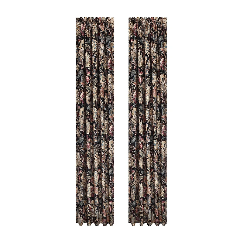 Royal Court Calabria Rod Pocket Room Darkening Set of 2 Curtain Panel