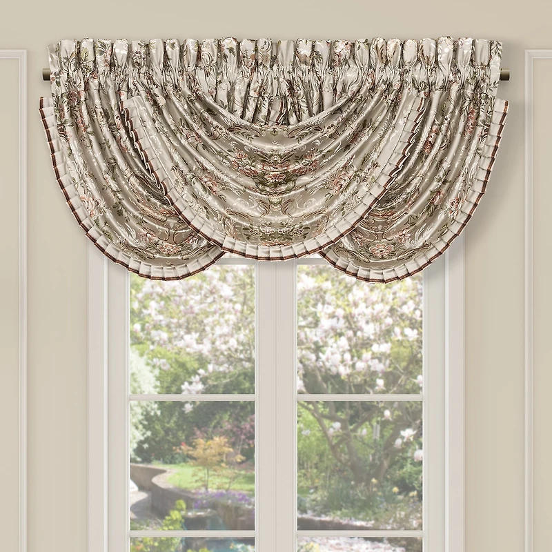 Queen Street Pecora Rod Pocket Waterfall Valance