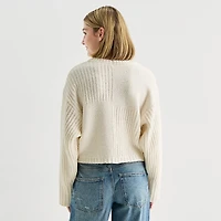 Arizona Juniors Womens Crew Neck Long Sleeve Pullover Sweater
