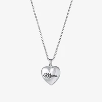 Silver Reflections Mama Womens Pure Silver Over Brass 18 Inch Locket Necklace