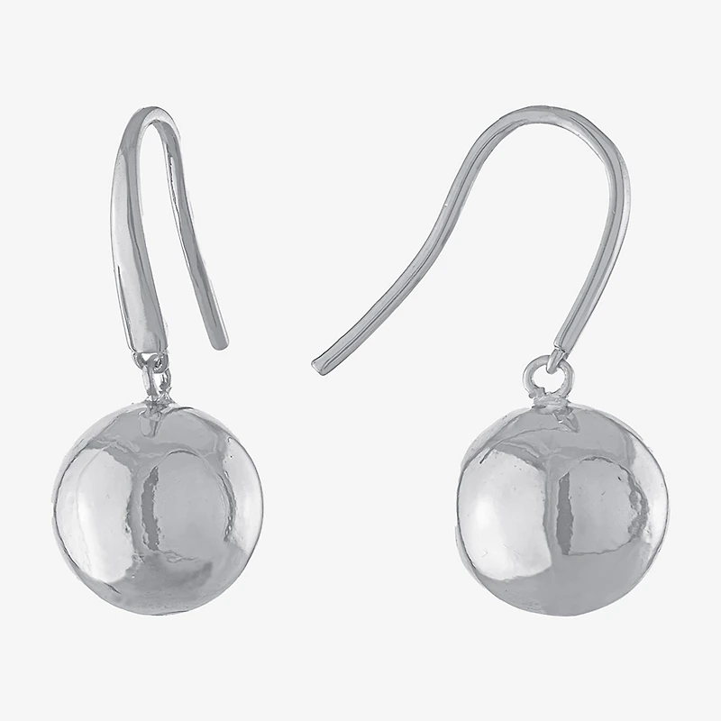 Silver Reflections Womens Pure Silver Over Brass Drop Earrings
