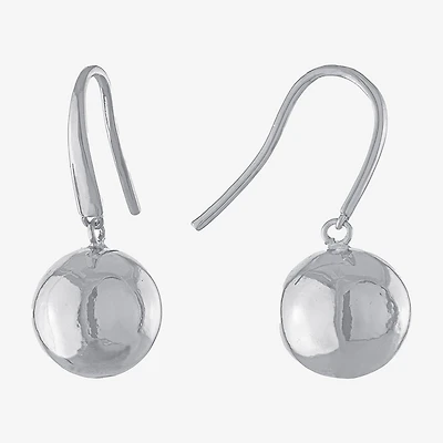 Silver Reflections Womens Pure Silver Over Brass Drop Earrings