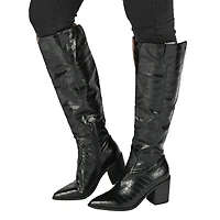 Journee Collection Womens Therese Stacked Heel Cowboy Boots
