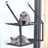 Pet Life Laze Suction Cupped Dual-Leveled Kitty Lounger Pet Bed
