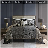 Madison Park Whitman 5 Piece Reversible Jacquard Bedspread Set