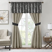 Madison Park Essentials Cadence 24-Pc Complete Bedding Set with Sheets and Window Treatments