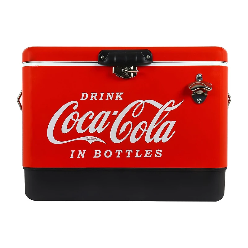 Coca-Cola Ice Chest Cooler with Bottle Opener- 51L (54 qt)- 85 Cans