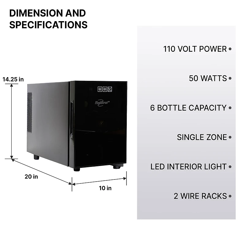 Koolatron 6 Bottle Thermoelectric Wine Cooler