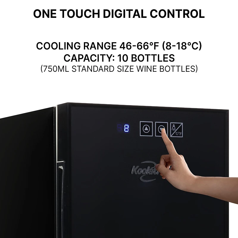 Koolatron Urban Series 10 Bottle Wine Cooler Freestanding Wine Fridge